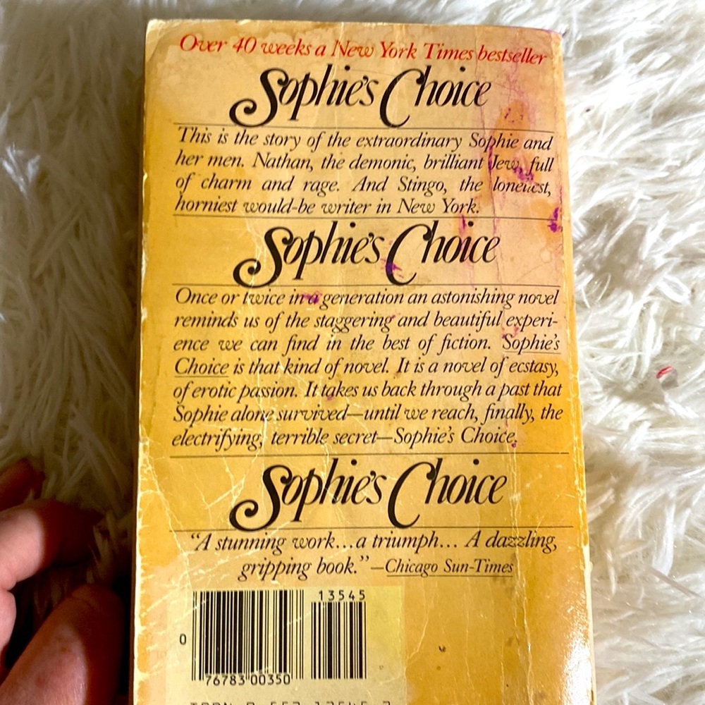 SOPHIE’S CHOICE any WILLIAM STYRON Vintage Paperback Novel Fair - Picture 3 of 6